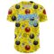 Custom Light Yellow Electric Blue-White Comic Doodle Ballgame 3D Pattern Design Authentic Baseball Jersey