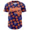 Custom Royal Orange-White Comic Doodle Ballgame 3D Pattern Design Authentic Baseball Jersey