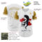 Custom White Old Gold 3D Pattern Design Mother's Day Family Love Authentic Baseball Jersey
