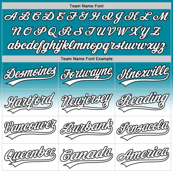 Custom Teal White-Black 3D Pattern Design Gradient Mother's Day Flower Authentic Baseball Jersey