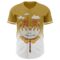 Custom Old Gold White-Black 3D Pattern Design Gradient Mother's Day Flower Authentic Baseball Jersey