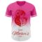 Custom Pink White-Red 3D Pattern Design Gradient Mother's Day Family Love Authentic Baseball Jersey