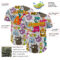 Custom White Orange-Neon Green 3D Pattern Design Funny Cartoon Monster Authentic Baseball Jersey