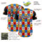 Custom White Black 3D Pattern Design Funny Cartoon Emoji Smile Face Authentic Baseball Jersey
