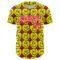 Custom Fire Red White 3D Pattern Design Funny Cartoon Emoji Smile Face Authentic Baseball Jersey