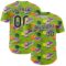 Custom Neon Green Black-White 3D Pattern Design Funny Cartoon Cloud Rain Authentic Baseball Jersey