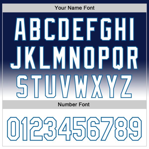 Custom Navy White-Blue 3D Pattern Design Father's Day Fade Authentic Baseball Jersey