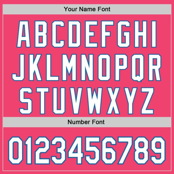 Custom Neon Pink White-Blue 3D Pattern Design Father's Day Family Love Authentic Baseball Jersey