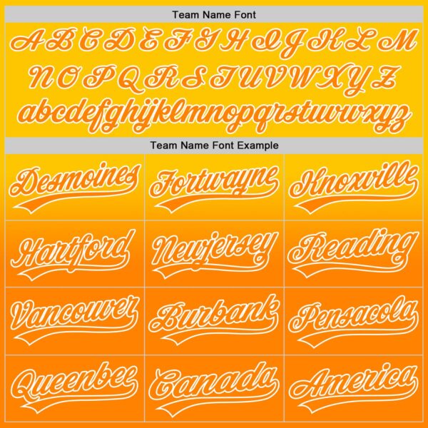 Custom Yellow Bay Orange-White 3D Pattern Design Father's Day Family Love Fade Authentic Baseball Jersey