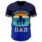 Custom Navy Thunder Blue-White 3D Pattern Design Father's Day Family Love Fade Authentic Baseball Jersey