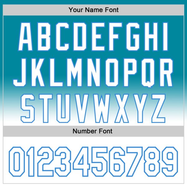 Custom Teal White-Electric Blue 3D Pattern Design Father's Day Family Love Fade Authentic Baseball Jersey