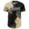 Custom Cream Black-White 3D Pattern Design Abstract Brush Stroke Authentic Baseball Jersey