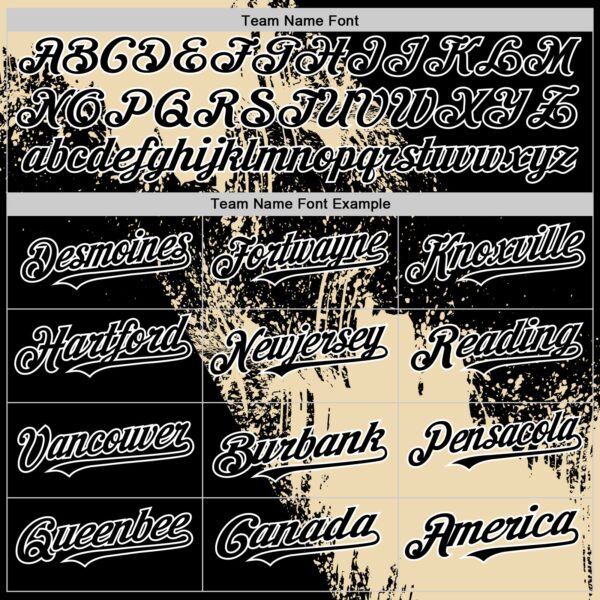 Custom Cream Black-White 3D Pattern Design Abstract Brush Stroke Authentic Baseball Jersey