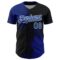 Custom Royal Black-White 3D Pattern Design Abstract Brush Stroke Authentic Baseball Jersey