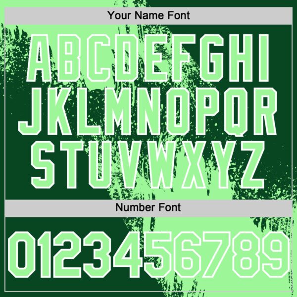 Custom Pea Green Green-White 3D Pattern Design Abstract Brush Stroke Authentic Baseball Jersey