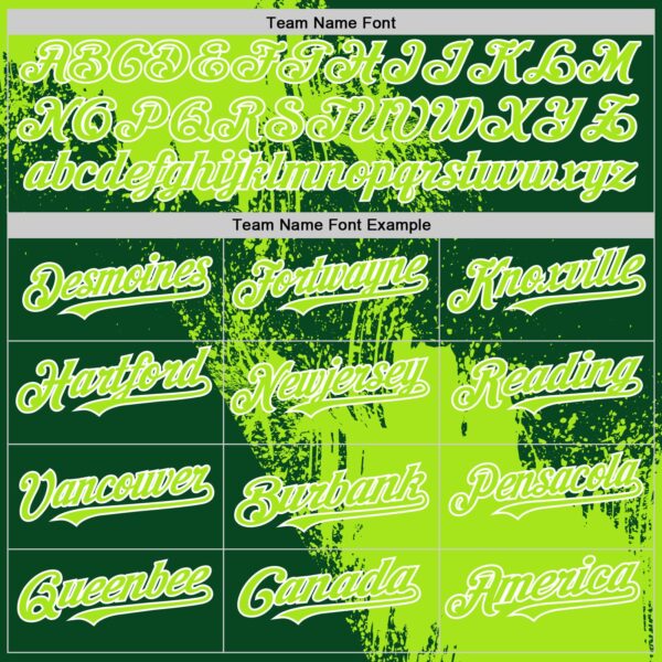 Custom Neon Green Green-White 3D Pattern Design Abstract Brush Stroke Authentic Baseball Jersey