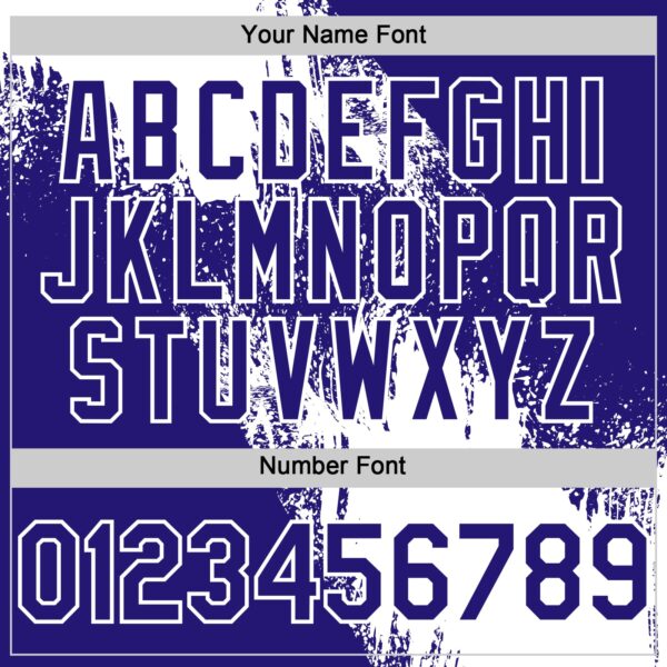 Custom White Dark Purple 3D Pattern Design Abstract Brush Stroke Authentic Baseball Jersey