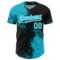 Custom Lakes Blue Black-White 3D Pattern Design Abstract Brush Stroke Authentic Baseball Jersey