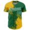 Custom Yellow Kelly Green-White 3D Pattern Design Abstract Brush Stroke Authentic Baseball Jersey