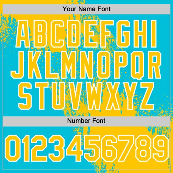 Custom Yellow Lakes Blue-White 3D Pattern Design Abstract Brush Stroke Authentic Baseball Jersey