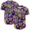 Custom Purple Black-White 3D Pattern Design Rave Psychedelic Fluid Art Authentic Baseball Jersey