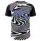 Custom Black Purple-Ice Blue 3D Pattern Design Rave Psychedelic Fluid Art Authentic Baseball Jersey
