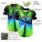 Custom Black White 3D Pattern Design Rave Psychedelic Aurora Authentic Baseball Jersey