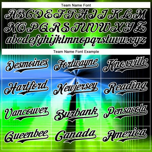 Custom Black White 3D Pattern Design Rave Psychedelic Aurora Authentic Baseball Jersey