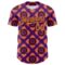 Custom Purple Bay Orange-Dark Purple 3D Pattern Design Rave Psychedelic Flower Authentic Baseball Jersey
