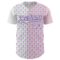Custom Light Pink White-Purple 3D Pattern Design Pixel Universe Authentic Baseball Jersey