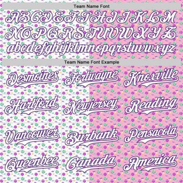 Custom Light Pink White-Purple 3D Pattern Design Pixel Universe Authentic Baseball Jersey