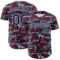 Custom Navy White 3D Pattern Design Patriotic American Spirit Rodeo Cowboy Authentic Baseball Jersey