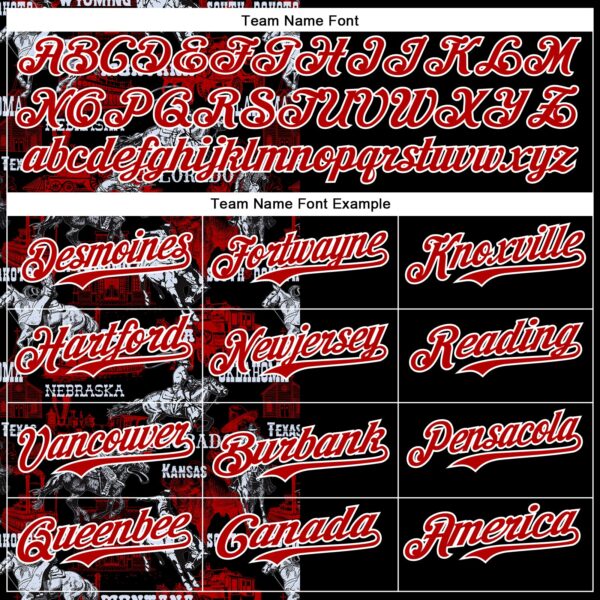 Custom Black Red-White 3D Pattern Design Patriotic American Spirit Rodeo Cowboy Authentic Baseball Jersey