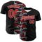 Custom Black Red-White 3D Pattern Design Patriotic American Spirit Rodeo Cowboy Authentic Baseball Jersey