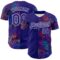 Custom Dark Purple White 3D Pattern Design Patriotic American Spirit Firework Authentic Baseball Jersey