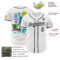 Custom White Black 3D Pattern Design Patriotic American Symbol Statue of Liberty Authentic Baseball Jersey