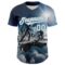 Custom Blue White-Shadow Blue 3D Pattern Design Outer Space Light Swords Authentic Baseball Jersey