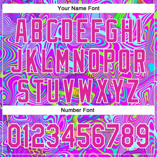 Custom Purple Deep Pink-White 3D Pattern Design Trippy Psychedelic Magic Mushrooms Authentic Baseball Jersey