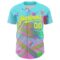 Custom Blue Light Yellow-Ice Blue 3D Pattern Design Trippy Dance Music Acid Authentic Baseball Jersey