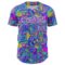 Custom Purple White 3D Pattern Design Trippy Psychedelic Eyes Authentic Baseball Jersey