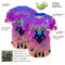 Custom Purple White 3D Pattern Design Trippy Magic Mushrooms Devil Authentic Baseball Jersey