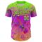Custom Purple Neon Green 3D Pattern Design Trippy Peace And love Hippie Authentic Baseball Jersey
