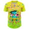 Custom Gold Yellow Green-White 3D Pattern Design Trippy Psychedelic Magic Mushrooms Authentic Baseball Jersey