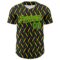 Custom Black Grass Green-Yellow 3D Pattern Design Mardi Gras Shrove Tuesday Authentic Baseball Jersey