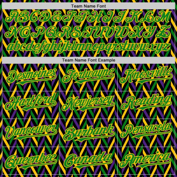 Custom Black Grass Green-Yellow 3D Pattern Design Mardi Gras Shrove Tuesday Authentic Baseball Jersey