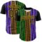 Custom Black Gold 3D Pattern Design Mardi Gras Shrove Tuesday Authentic Baseball Jersey