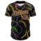 Custom Black Purple-Gold 3D Pattern Design Mardi Gras Shrove Tuesday Authentic Baseball Jersey