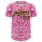 Custom Hot Pink Navy-Gold 3D Pattern Design Burner Costumes Ethnic Floral Authentic Baseball Jersey