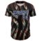 Custom Black Navy-White 3D Pattern Design Burner Costumes Animal Print Authentic Baseball Jersey