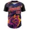 Custom Purple Red-White 3D Pattern Design Burner Costumes Lava Authentic Baseball Jersey